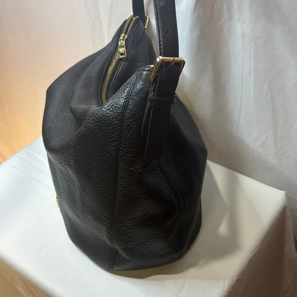DKNY Black Leather Hobo Bag